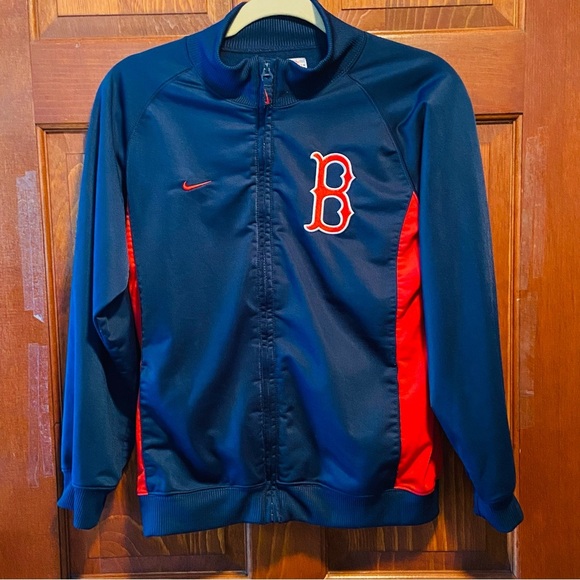Nike Red Sox Stitched Blue and Red Track Jacket Size M - Picture 1 of 11